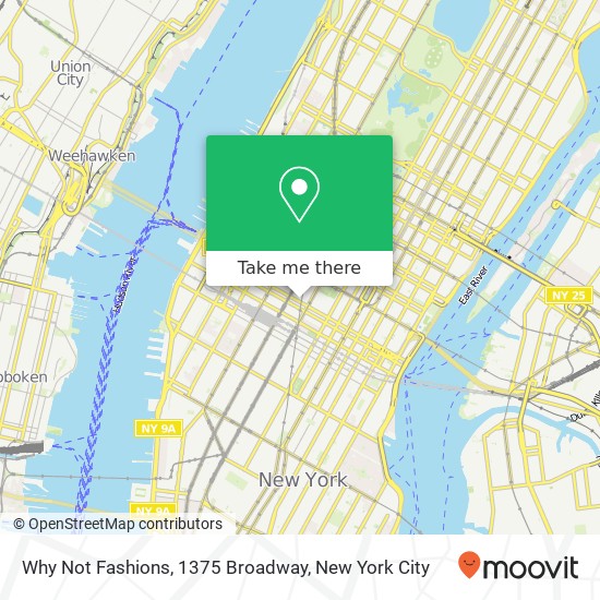 Mapa de Why Not Fashions, 1375 Broadway