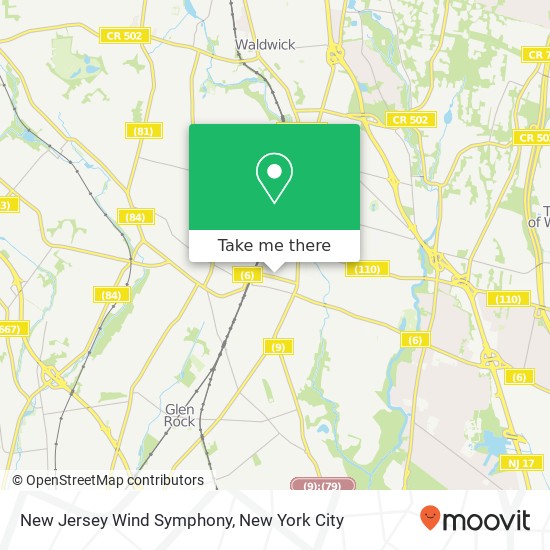 New Jersey Wind Symphony map