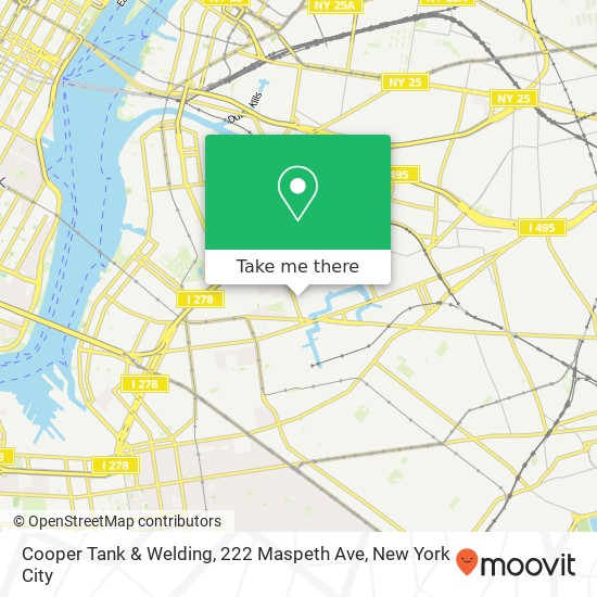 Mapa de Cooper Tank & Welding, 222 Maspeth Ave