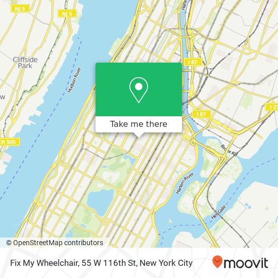 Fix My Wheelchair, 55 W 116th St map