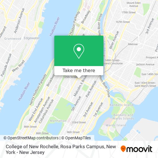 College of New Rochelle, Rosa Parks Campus map