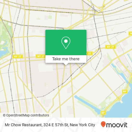 Mapa de Mr Chow Restaurant, 324 E 57th St