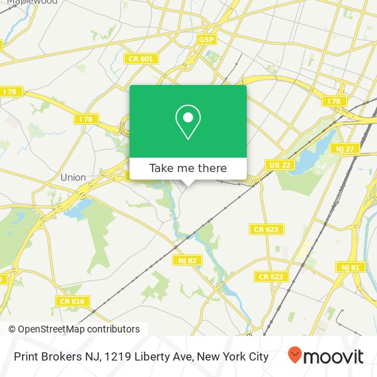 Print Brokers NJ, 1219 Liberty Ave map