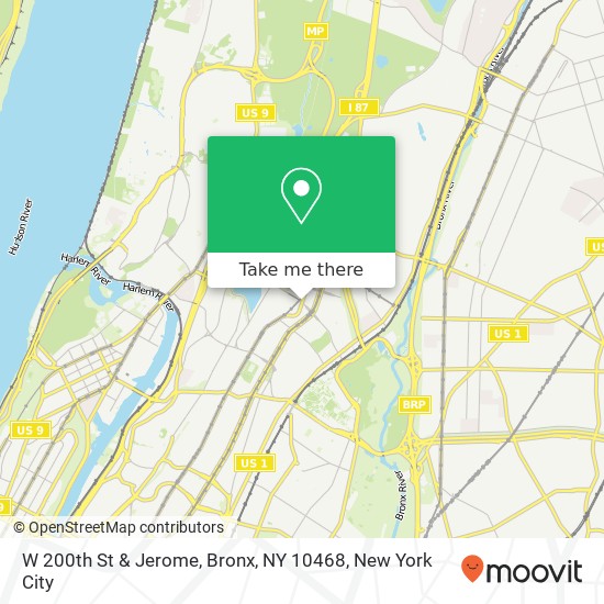 W 200th St & Jerome, Bronx, NY 10468 map
