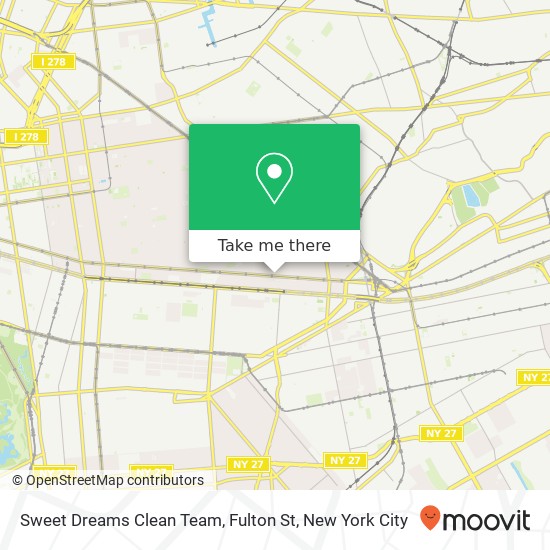 Sweet Dreams Clean Team, Fulton St map