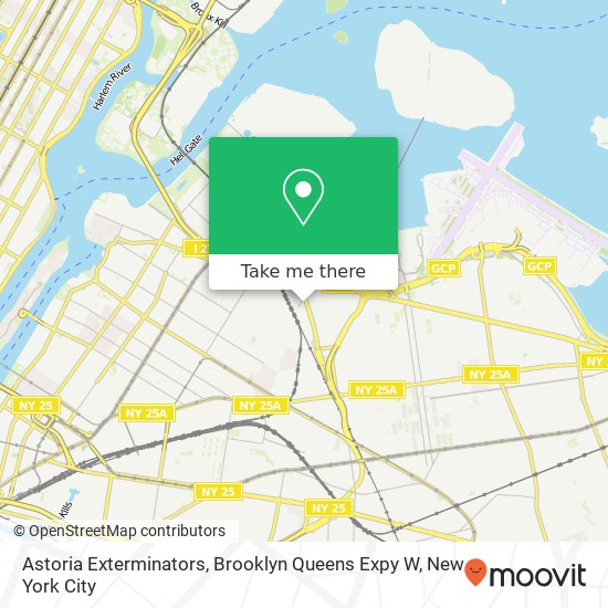 Astoria Exterminators, Brooklyn Queens Expy W map