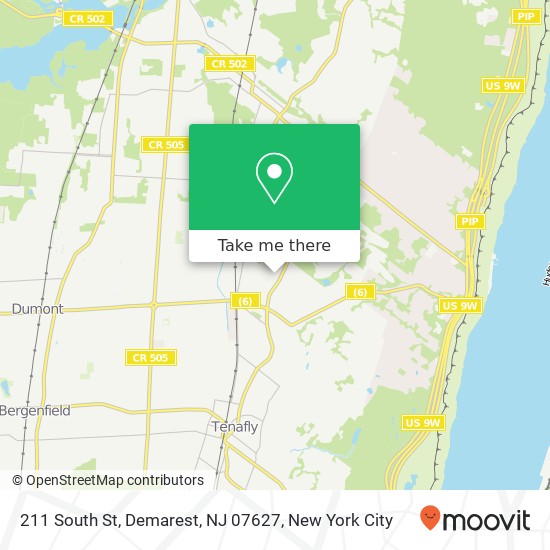 Mapa de 211 South St, Demarest, NJ 07627