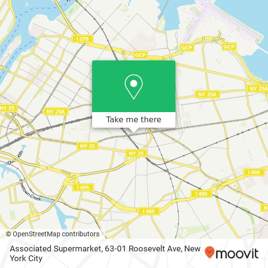 Mapa de Associated Supermarket, 63-01 Roosevelt Ave