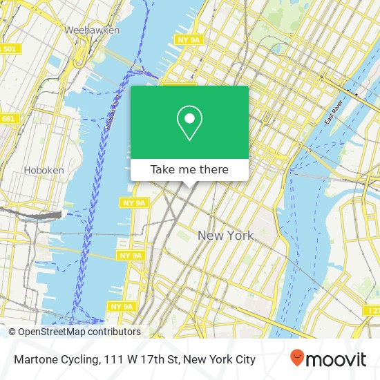 Martone Cycling, 111 W 17th St map