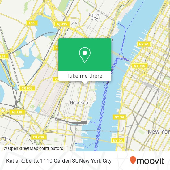 Mapa de Katia Roberts, 1110 Garden St