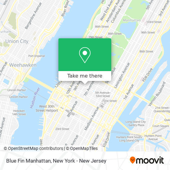 Mapa de Blue Fin Manhattan