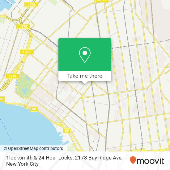 Mapa de 1locksmith & 24 Hour Locks, 2178 Bay Ridge Ave