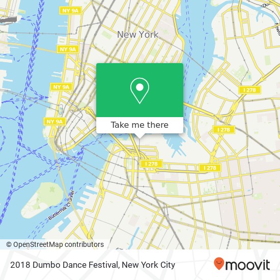 2018 Dumbo Dance Festival map