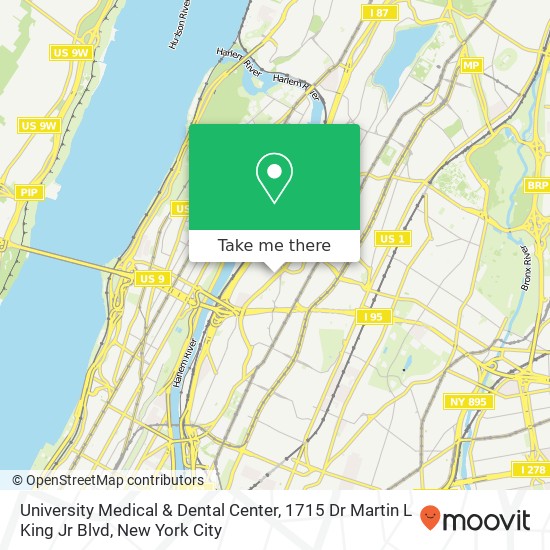 Mapa de University Medical & Dental Center, 1715 Dr Martin L King Jr Blvd