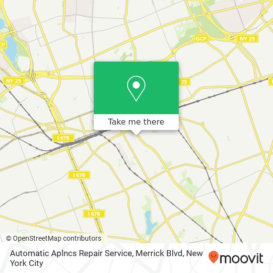 Automatic Aplncs Repair Service, Merrick Blvd map