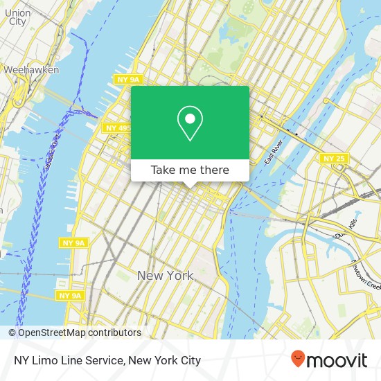 Mapa de NY Limo Line Service