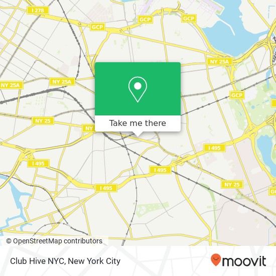 Club Hive NYC map