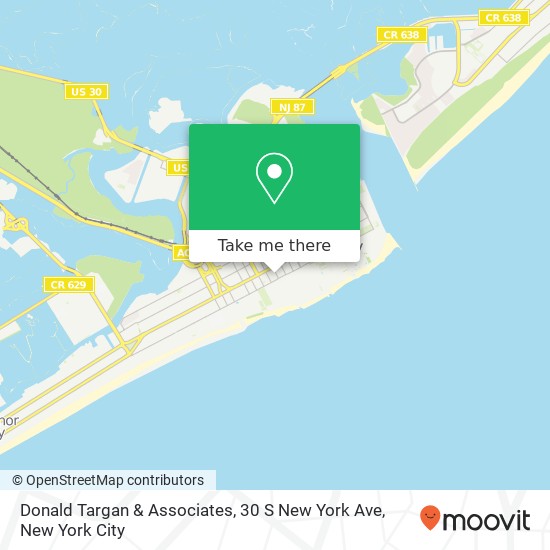 Donald Targan & Associates, 30 S New York Ave map