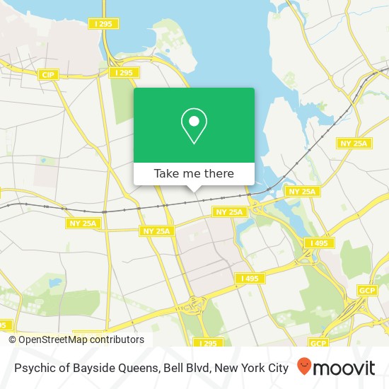 Psychic of Bayside Queens, Bell Blvd map