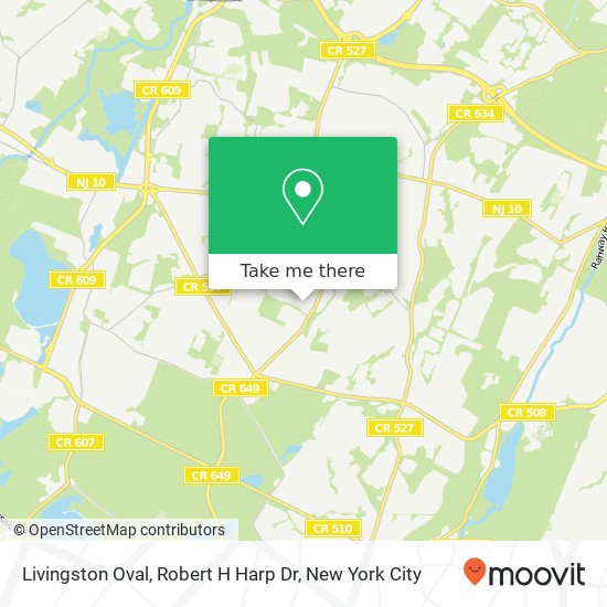 Livingston Oval, Robert H Harp Dr map