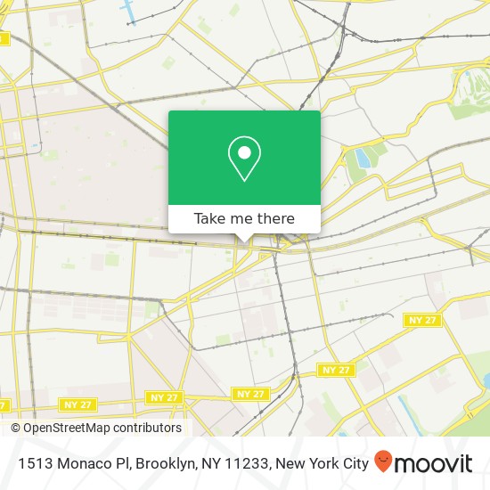 1513 Monaco Pl, Brooklyn, NY 11233 map