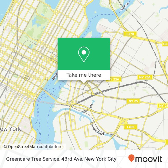 Greencare Tree Service, 43rd Ave map