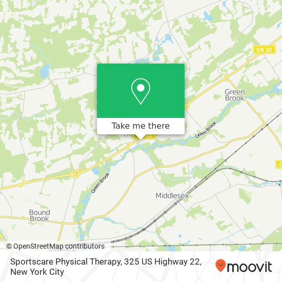 Mapa de Sportscare Physical Therapy, 325 US Highway 22