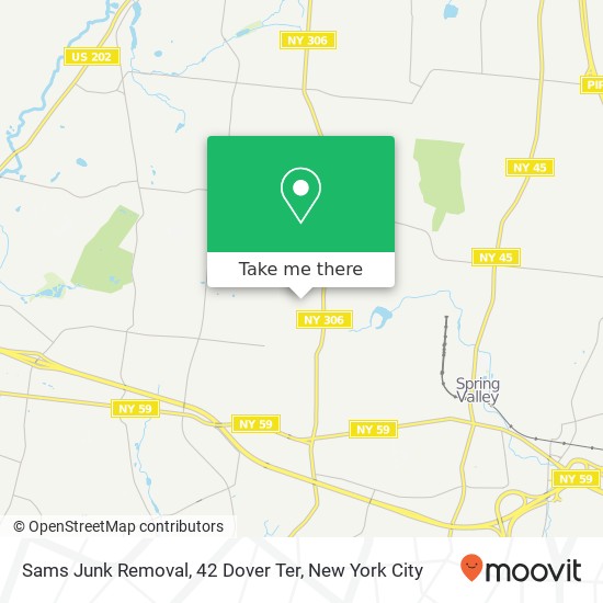 Sams Junk Removal, 42 Dover Ter map