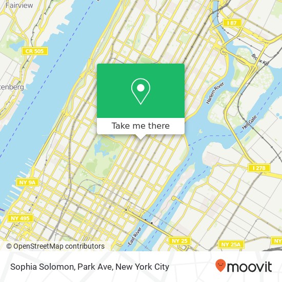 Mapa de Sophia Solomon, Park Ave