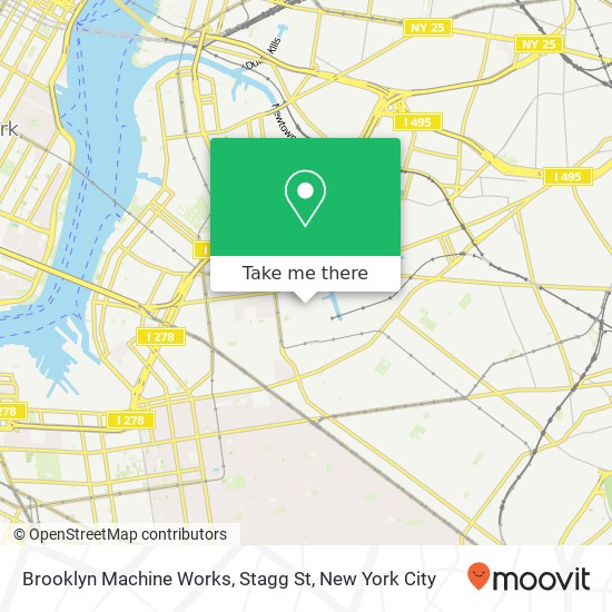 Brooklyn Machine Works, Stagg St map