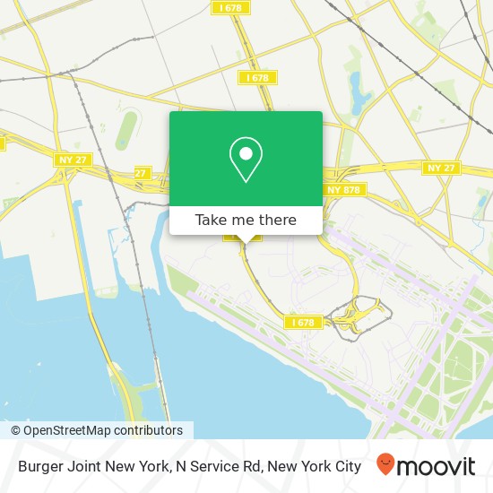 Burger Joint New York, N Service Rd map