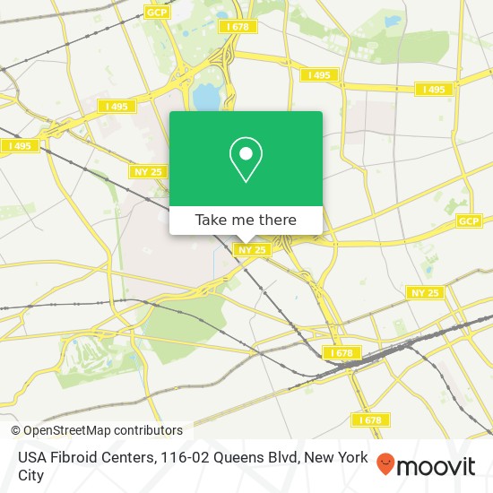 USA Fibroid Centers, 116-02 Queens Blvd map