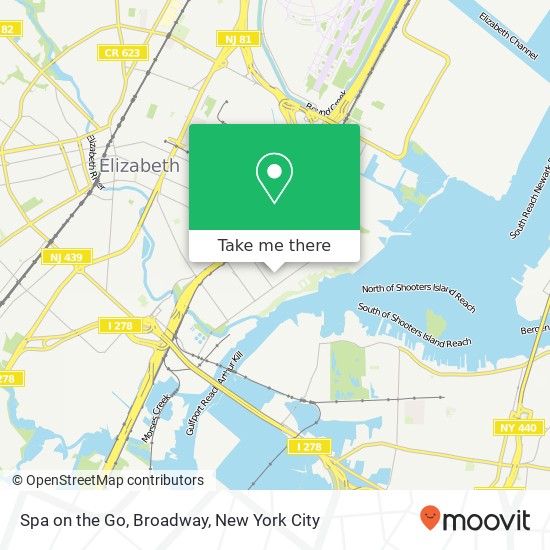 Mapa de Spa on the Go, Broadway