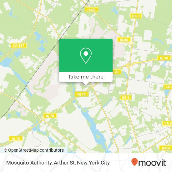 Mapa de Mosquito Authority, Arthur St