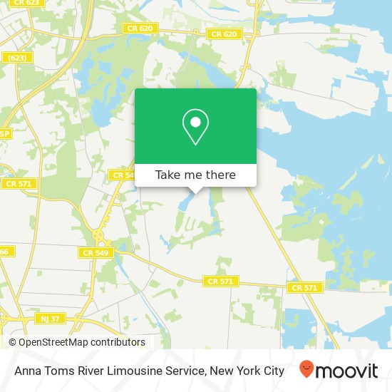 Anna Toms River Limousine Service map