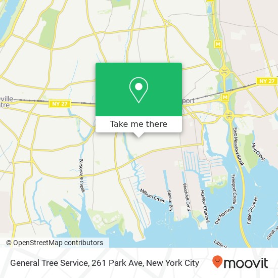 Mapa de General Tree Service, 261 Park Ave