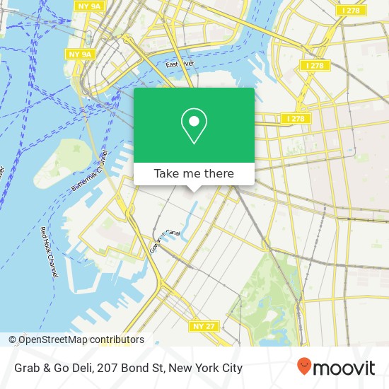 Grab & Go Deli, 207 Bond St map