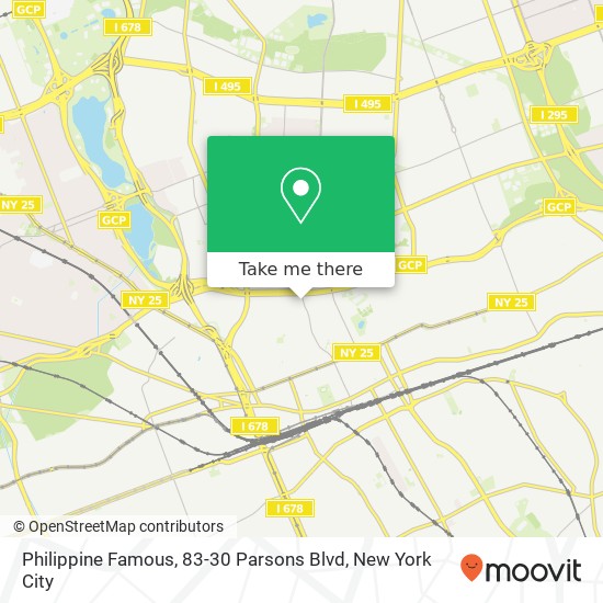 Mapa de Philippine Famous, 83-30 Parsons Blvd