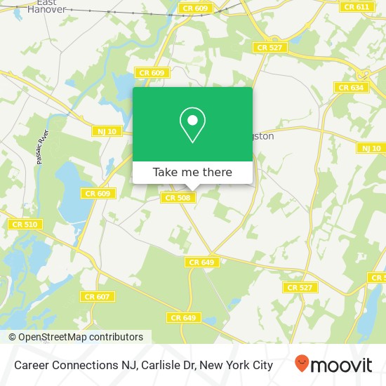 Career Connections NJ, Carlisle Dr map