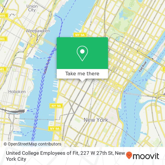 Mapa de United College Employees of Fit, 227 W 27th St