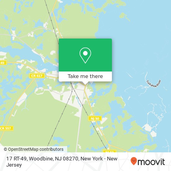 Mapa de 17 RT-49, Woodbine, NJ 08270