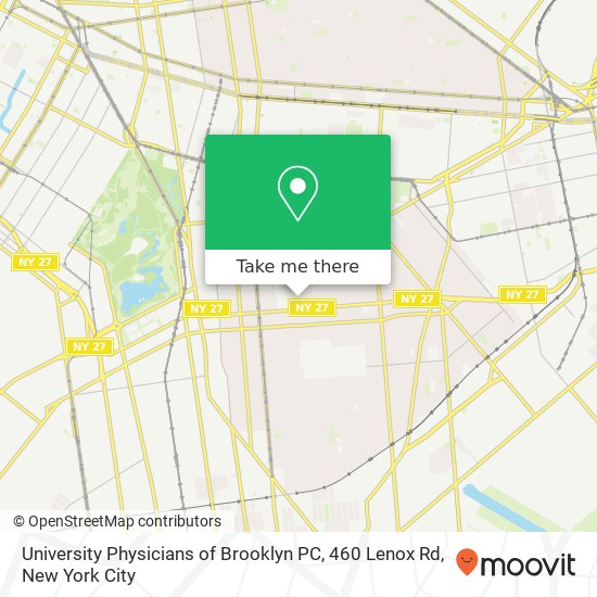 Mapa de University Physicians of Brooklyn PC, 460 Lenox Rd