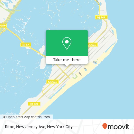 Mapa de Rita's, New Jersey Ave