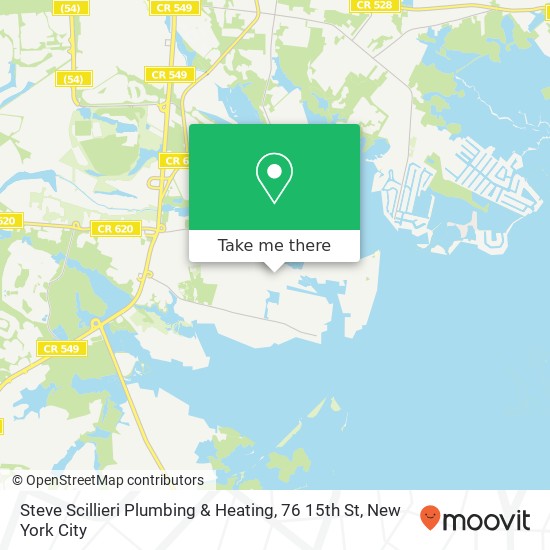 Steve Scillieri Plumbing & Heating, 76 15th St map