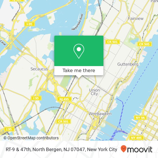 Mapa de RT-9 & 47th, North Bergen, NJ 07047