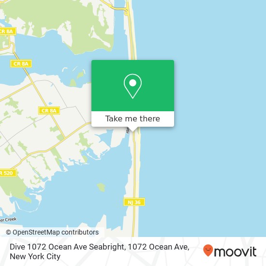 Mapa de Dive 1072 Ocean Ave Seabright, 1072 Ocean Ave