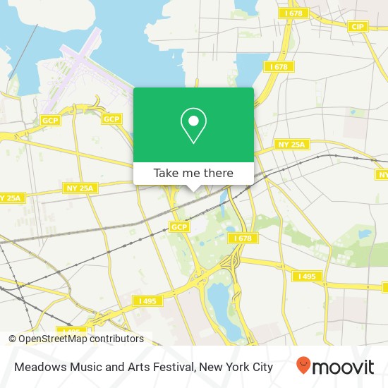 Meadows Music and Arts Festival map