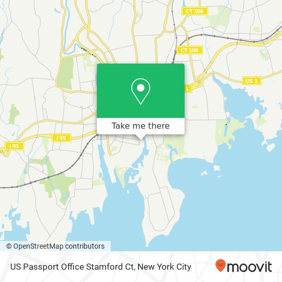 US Passport Office Stamford Ct map