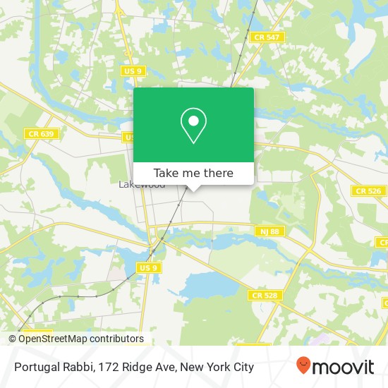 Portugal Rabbi, 172 Ridge Ave map