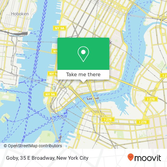 Goby, 35 E Broadway map